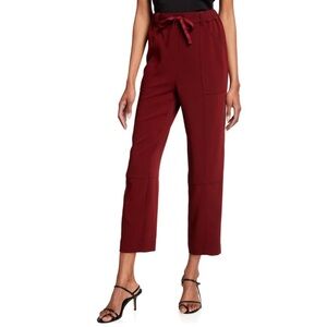 Cinq à Sept Alec Cropped Pants Size 6 Maroon NWT